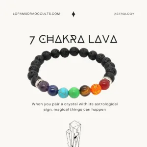 Energized 7 Chakra Lava Natural Bracelet