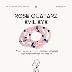 Energized Rose Quartz Evil Eye Natural Bracelet